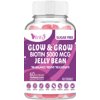 VITINITY Biotin 5000 Mcg Extra Strength Vegetarian (Vitamin B) Sugar-Free Supplement-Supports Healthier Hair & Skin - Women & Men 120 Veggie Sugar-Free Jelly Beans (30 Day Supply)