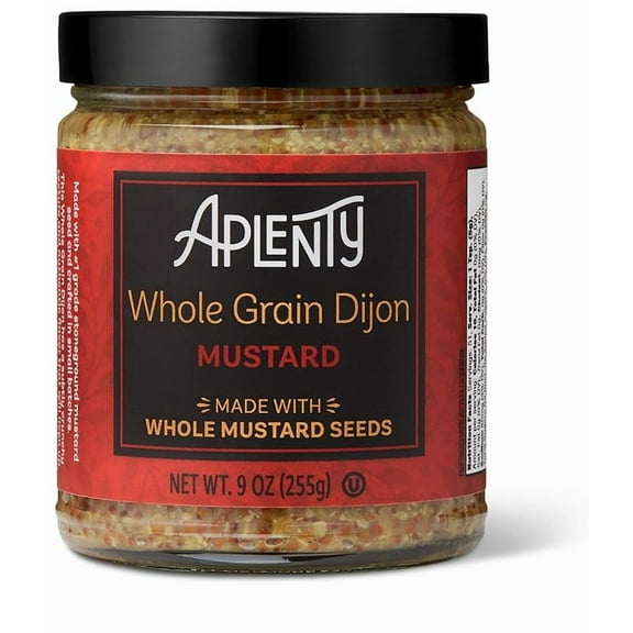 1x Aplenty, Whole Grain Dijon Mustard, 9 oz
