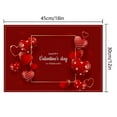 thumbnail image 3 of FYTPOV Romantic Red Placemats, Love Pattern Placemats for Kitchen and Dining, Valentines Day Decorations, Christmas Placemats for Party Home Decor, Table Decor, 18x12 in, 3 of 6