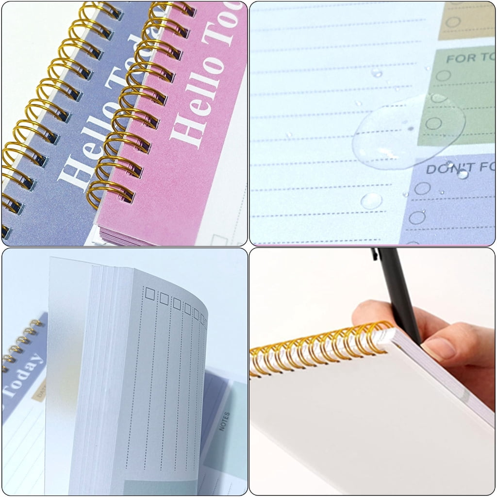 Jesscasday 4 Pcs Practical Daily Planner A 5 Notepad Spirals Notebook Reporters Notebooks