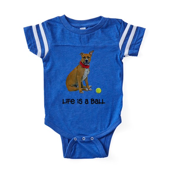 CafePress - FIN Staffie Fawn Life - Cute Infant Baby Football Bodysuit
