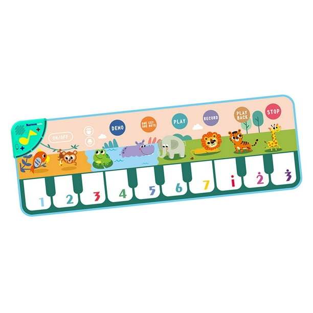 Piano Music mat kid Musical Mat Smooth Edges Regalo de Navidad Juguete Conveniente Funny Dancing Music Mat Musical piano mats para Camping Regalos , Estilo un estilo A Hugo Almohadilla de baile