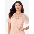 thumbnail image 4 of Roaman's Women's Plus Size Crochet Lace Maxi Dress, 4 of 4