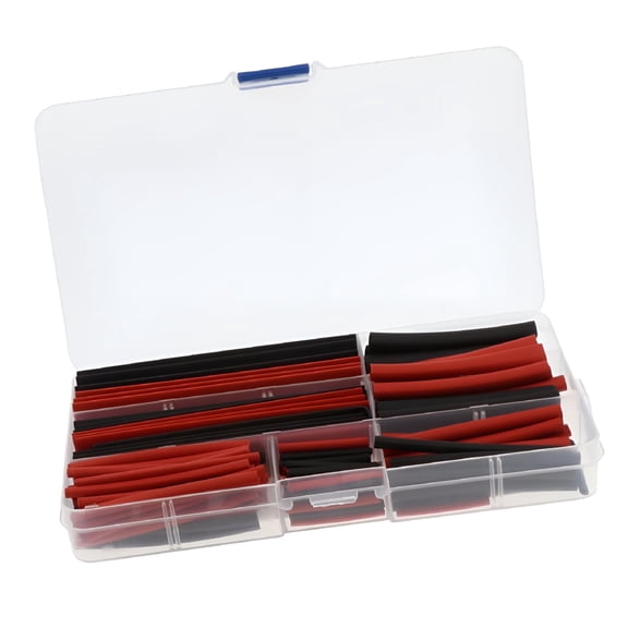 ICERUN 2026 New 150 Pieces of Heat Shrink Tubing,Wire Wrapping,Hose Sleeves Assortment for Electronics,Automotive,Diy,Home,Workshop Black and Red