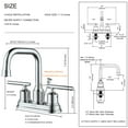 thumbnail image 3 of WOWOW Bathroom Faucet Chrome 4 inch Bathroom Sink Faucet Centerset Lift Rod Drain, 3 of 7