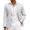 Light Grey, variant on Mens Cotton Linen Blazer Jacket Slim Fit Linen Sport Coat Two Button Linen Suit Blazer