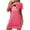 Hot Pink, variant on Censtreet Christmas Women's Nightgowns Short Sleeve Sleepshirts Sleepwear Casual Print Loose Pajama Dress