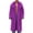 Purple, variant on Men's Thermal Windbreaker Fluffy Faux Fur Long Overcoat Winter Spring Warm Outwear Parka Coat Brown L