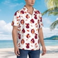 thumbnail image 3 of Balery Cartoon Hedgehogs Camisas hawaianas de manga corta para hombre, camisas playeras de corte holgado, camisas de vacaciones con botones,3X-Large, 3 of 7