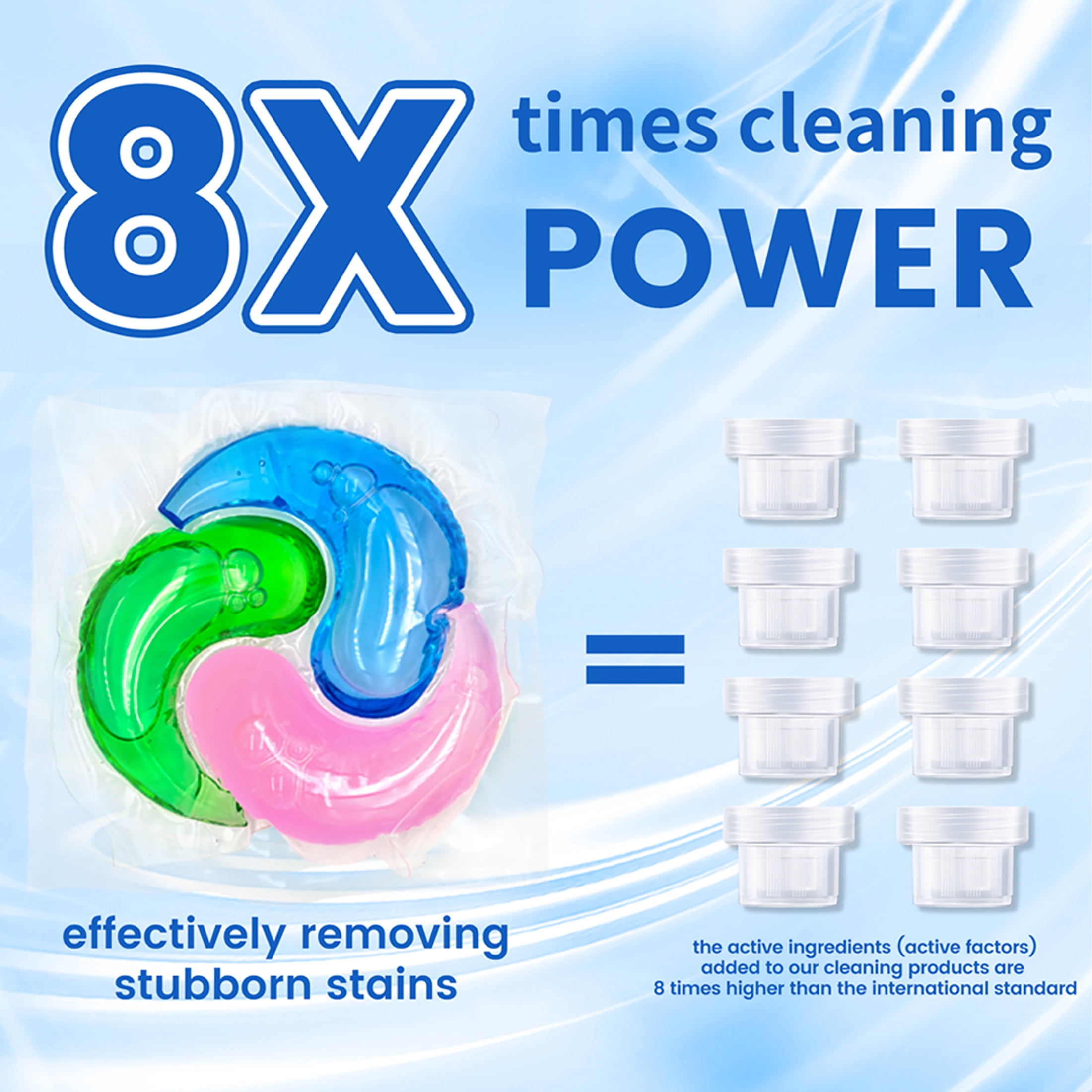 Ikeda scents Laundry Detergent Pods, 90pcs Liquid Pacs 3-in-1 Powerful Clean Remover, Flower Aroma Fabric Softener Scent Booster for Hand Washing or Machine