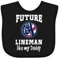 thumbnail image 3 of Inktastic Future Lineman Like Daddy Boys Baby Bib, 3 of 4
