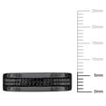 thumbnail image 2 of Everly Men's Black Diamond Black Rhodium Plated Sterling Silver Wedding Ring, 2 of 10