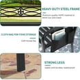 thumbnail image 3 of Dextrus Outdoor Bench 50" Metal Bench with Cloth Storage Bag Spear Pattern Patio Bench with Backrest and Armrest for Porch Lawn Balcony Backyard and Indoor Black, 3 of 5