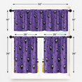 thumbnail image 4 of Funny Spiders Halloween Kitchen Curtains Purple Window Curtains Valance and Tier Set 36 Inch, Autumn Rod Pocket Short Tier Curtain for Room, Kids Small Cafe Kitchen Decor, 4 of 6