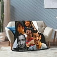 thumbnail image 5 of Blanket Adam Actors Sandler Throw Flannel Blankets Warm Soft Cozy Fuzzy Blanket for Bed Sofa Couch Camping Travel Gift Blankets for All Seasons 60""x50"", Black, 5 of 6
