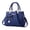 Deep Blue, variant on Women's PU Leather Satchel Bag, Cute Bow Top Handle Shoulder Tote, Navy Blue, 1pc