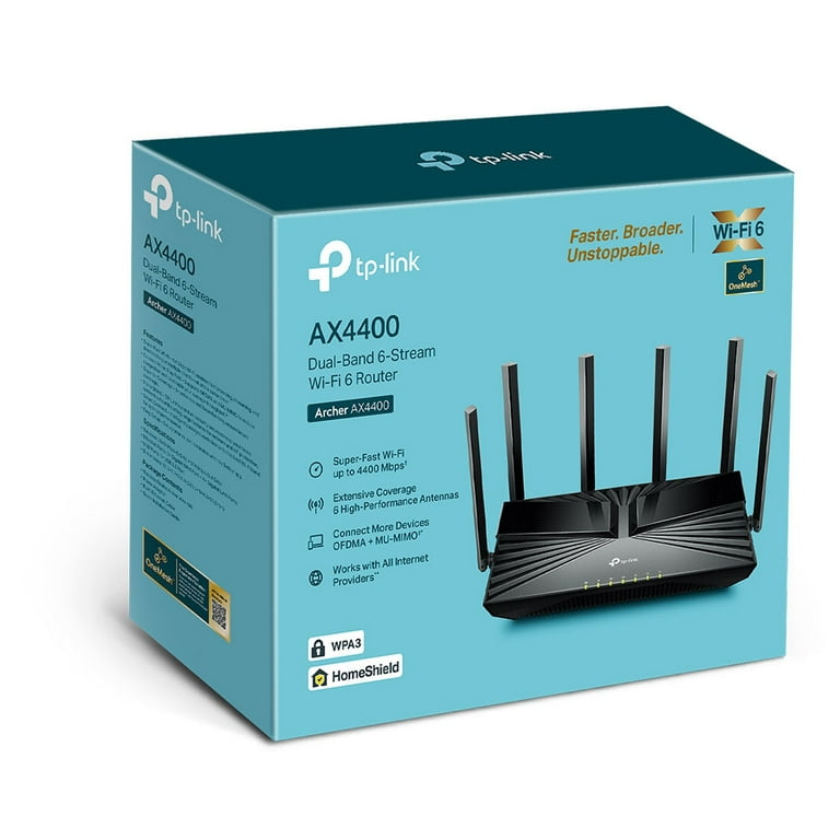 新品　TP-Link Wi-Fi 6 超高速 4804＋1148Mbps TP-Link Archer AX4400 Dual-Band WiFi 6 Router | 4.4 Gbps