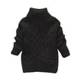 thumbnail image 2 of niuredltd toddler boys girls children's winter sweater solid color turtleneck knitted top stretch shirt for babys clothes, 2 of 4
