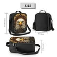 thumbnail image 2 of Pofeuu Vintage Pattern Bald Eagle Print Lunch Bag Women Insulated Lunch Box Reusable Leakproof Large Spacious Cooler Tote for Women Men, 2 of 7