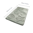 thumbnail image 3 of Darzheoy Seashell Bath Mat, Embossed Soft Absorbent Bathroom Rug, Water Absorbing Door Mat, Quick Dry Bathroom Mat for Shower, Sink, Bedroom, Entryway, Laundry Room, 3 of 8