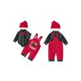 thumbnail image 2 of Cjfdfy Newborn Baby Boy Christmas Fall Outfit Plaid Bow Long Sleeve Romper Overalls Pants And Santa Hat Infant Cute My 1St Christmas Fall Winter Clothes 0-18M, 2 of 9