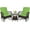 Green, variant on LEVELEVE 3 pcs Rocking Bistro Set Conversation Chairs PE Wicker Outdoor Rocking Chairs & Glass Table,for Porch Lawn Garden Backyard Deck