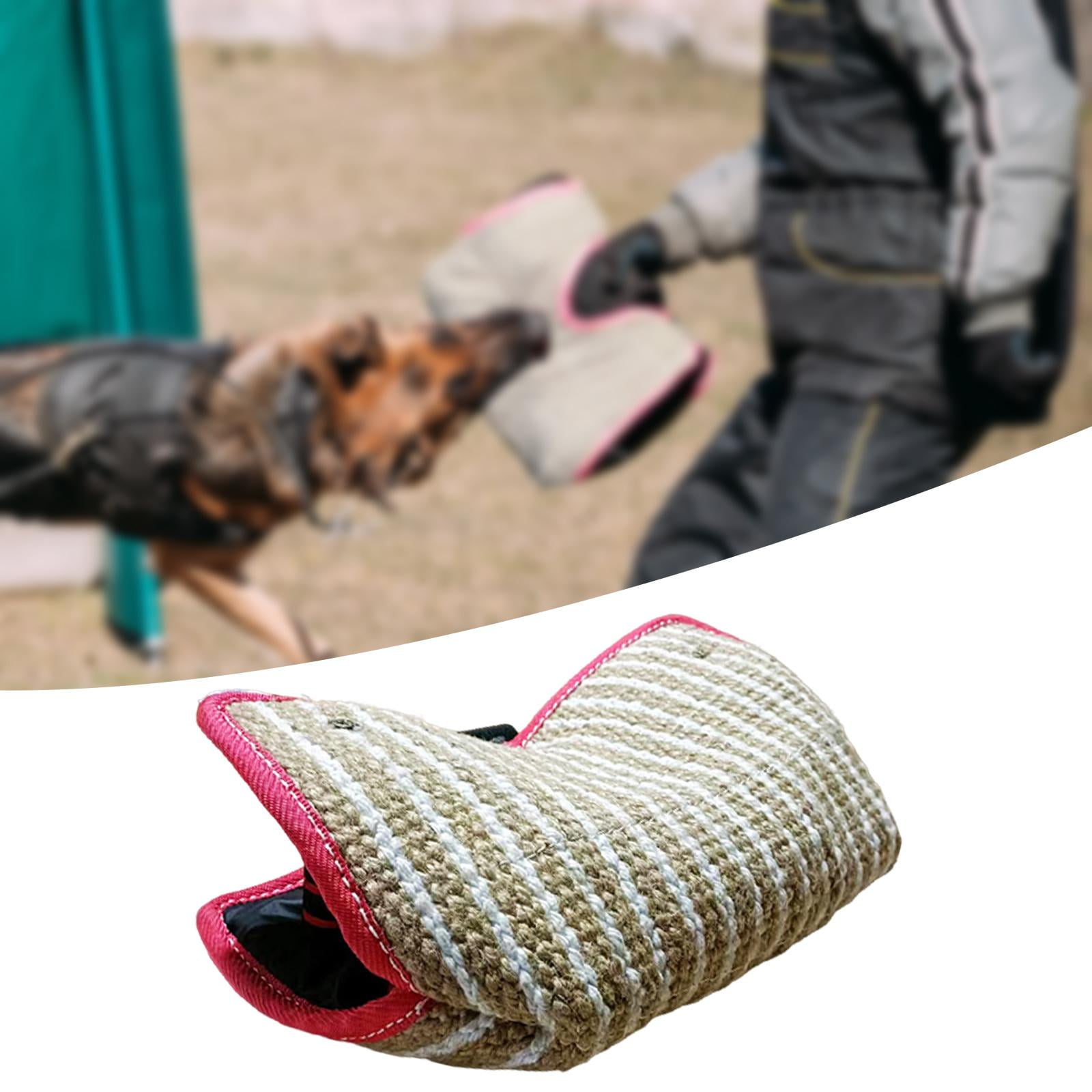 Dog Bite Pillow Sturdy with Handles Interactive Toy Dog Training Biting Sleeves Tear Resistant Portable for Small Medium Dog Puppy Training