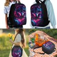 thumbnail image 2 of Jeiento Galaxy Wolf Backpack for Boys Lightweight Bookbag and Lunch Box Set Large Capacity School Bag with Lunchbag Pencil Case 2nd Grade Kindergarten Book Bag 3 in 1 Travel Daypack, 2 of 7