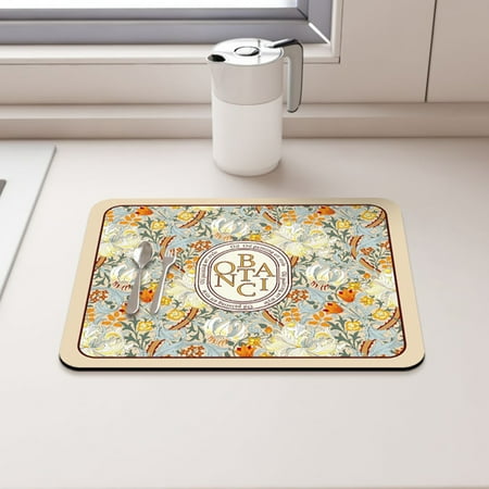 

Skpblutn Kitchen Product Draining Mat Countertop Absorbent Pad Soft Mud Drain Pad Desktop Tableware Kitchen Placemats E
