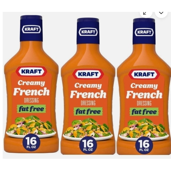 Creamy French Fat Free Salad Dressing, 3 Bottles, 16 Oz Each