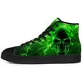 thumbnail image 3 of Aidianart Skull High Top Canvas Sneakers Mens High Top Shoes Size 10, 3 of 5