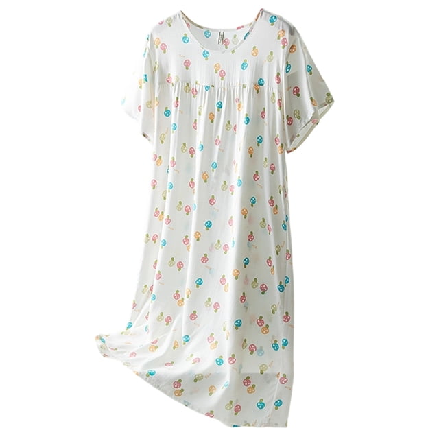 Robes de Nuit Femmes Femmes Robe de Sommeil Vêtements de Nuit Femmes Vêtements de Nuit Grande Taille Robes de Soirée Femmes Vêtements de Nuit Chemise de Nuit pour Femmes Vêtements de Nuit Chemise de Nuit pour Femmes Chemise de Pyjama à Manches Courtes Grande Nuit
