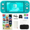 Nintendo Switch Lite in Turquoise with Super Mario 3D All Star Game and Accessories Kit