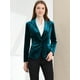 thumbnail image 2 of Abrigo De Oficina Para Mujer Chaqueta De Terciopelo Con Botones Y Cuello Chal Sólido lago azul M, 2 of 7
