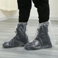 thumbnail image 5 of Disposable Waterproof Shoe Covers for Men and Women, Rain, Outdoor, and Indoor Use, Transparent, 10 Pairs, 5 of 7