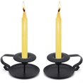 thumbnail image 1 of Candelabros de hierro forjado retro, candelabros cónicos de hierro forjado, candelabros simples para decoraciones navideñas (2, negro), 1 of 7