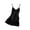 Black, variant on Women's Lingerie Lace Sleepwear V-neck Chemise Full Slip Nightshirt Cami Sleepdress Solid Color Spaghetti Strap Nightgown for Women