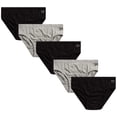 thumbnail image 1 of Reebok Men?s Underwear ? Low Rise Briefs with Contour Pouch (5 Pack), Size Small, Black/Grey, 1 of 7