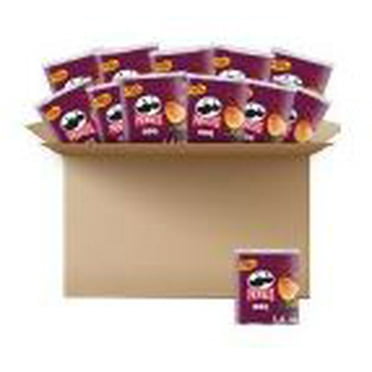Pringles Potato Crisps Chips, Grab N' Go, BBQ, 16.8oz Case (12 Cans)