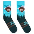 thumbnail image 2 of Cool Socks Bob Ross Bob Ross Painting Quote Artist Portrait Novelty Crew Socks Medium Size Funny, 2 of 6
