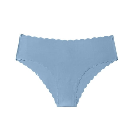 New & Trending  Womens Seamless Underwear  Low Waist  Plus Size  Solid Color  Comfortable Fit  Daily Wear  Breathable Material  Stylish  All-Day Comfort  Plus Size Women s Clothing | Light Blue L