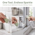 thumbnail image 2 of Multipurpose Gap Cleaning Brush with Water Bottle Connector, 2-in-1 Deep Groove Crevice Scrub Brush for Kitchen and Bathroom, Versatile Grout Cleaner Tool for Window Tracks and Corners, 2 of 6