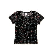 Wonder Nation Girls Mesh T-Shirt with Layering Cami, Sizes 4-18 & Plus