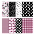 thumbnail image 2 of Soimoi 8 Pc Fat Quarter Bundle,HalloweenPrint 18"x 22"DIY Patchwork-100% CottonPre-Cut Quilting Fabric Purple & Black, 2 of 7