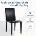 thumbnail image 4 of StnTalk Dining Chairs Set of 4, Black Faux Leather Upholstered Kitchen Chairs with Metal Legs, Modern Parsons Dining Room Chairs for Dining Table, Easy Assembly, 4 of 7