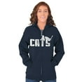 thumbnail image 4 of Cats Kittycat Feline Lovers Cool Cute Zip Up Hoodie Men's Women's Brisco Brands M, 4 of 6