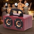 thumbnail image 2 of Wooden Speaker Bluetooth 5.0 Dual Channel Stereo with FM Radio, A, 2 of 5