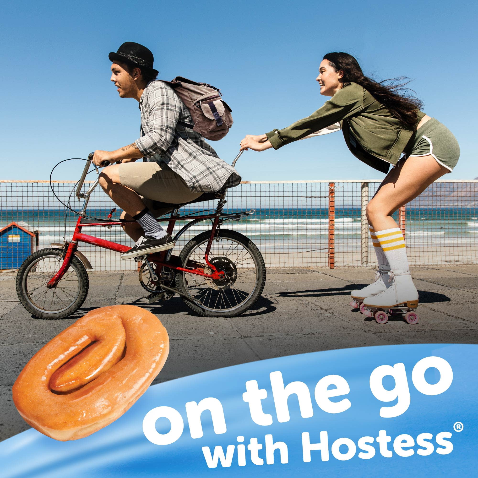 Hostess Jumbo Honey Bun, Glazed Snack, 4 oz Pack