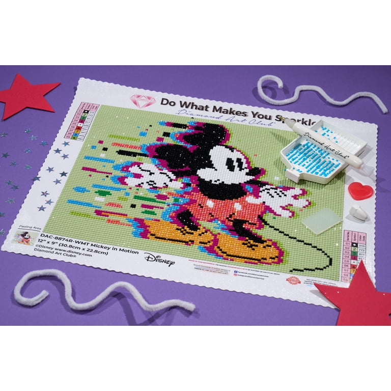 DIAMOND ART CLUB® Mickey in Motion Diamond Painting Kit, Fun DIY