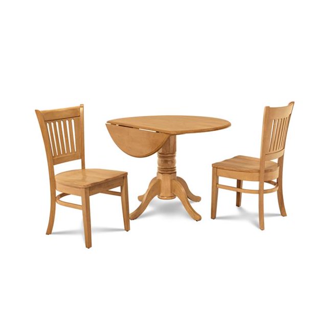 M&D Furniture BUMI3OAKW Burlington 3 Piece dining room setkitchen